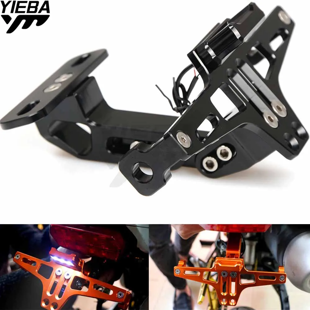 

Motorcycle Adjustable Angle License Number Plate Frame Holder for SUZUKI GSX-S1000/F/ABS B-KING 08-11 SV650/S MT-01 MT-03 MT-10