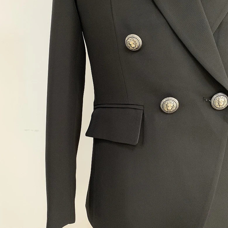 Превосходное качество барокко дизайнер классический мужской блейзер двубортный пиджак с металлическими кнопками в форме льва мужской пиджак