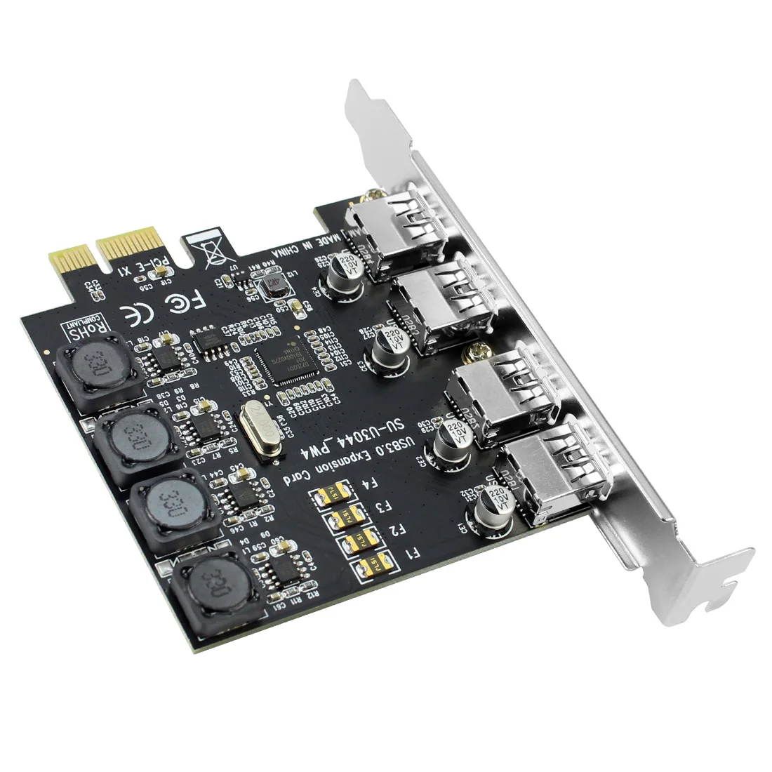 Tarjeta de expansión USB3.0 4 puertos 5 Gbps añadir en tarjetas de expansión USB 3,0 PCI Express adaptador de tarjeta de controlador para win 7/8/10 Tarjeta de expansión USB3.0 4 puertos 5 Gbps añadir en tarjetas de expansión USB 3,0 PCI Express adaptador de tarjeta de controlador para win 7/8/10