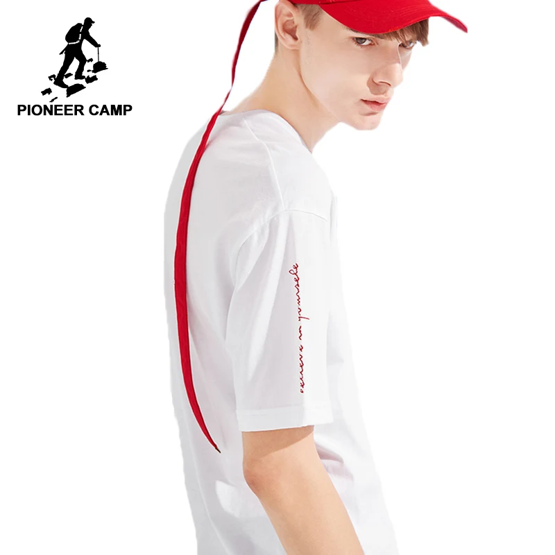 Мужская футболка Pioneer camp брендовая Однотонная с коротким рукавом из 100% хлопка