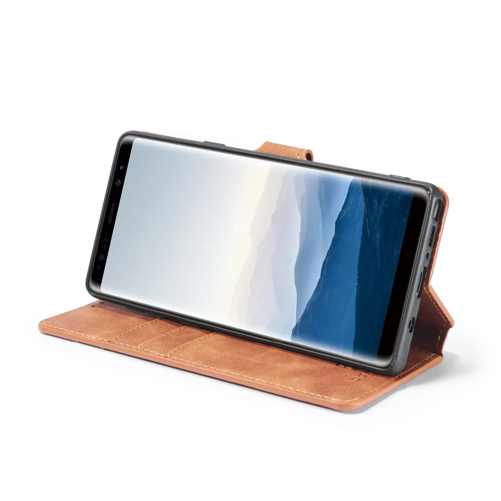 Однотонный флип чехол из искусственной кожи для телефона samsung Sansung Galaxy Gelaksi Note 9 8 S9