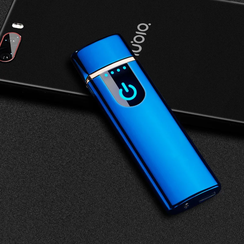 2019 новая Сенсорная Электронная USB светодиодная Зажигалка металлическая