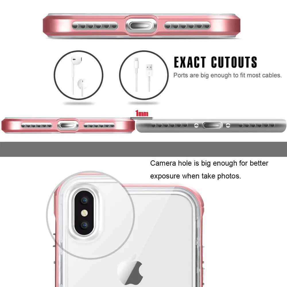 Ascromy For iPhone XS Max Case Silicone Luxury Glitter Bumper Transparent Cover For iPhone XR X 8 Plus 7 6 6S 5S SE Accessories (5)