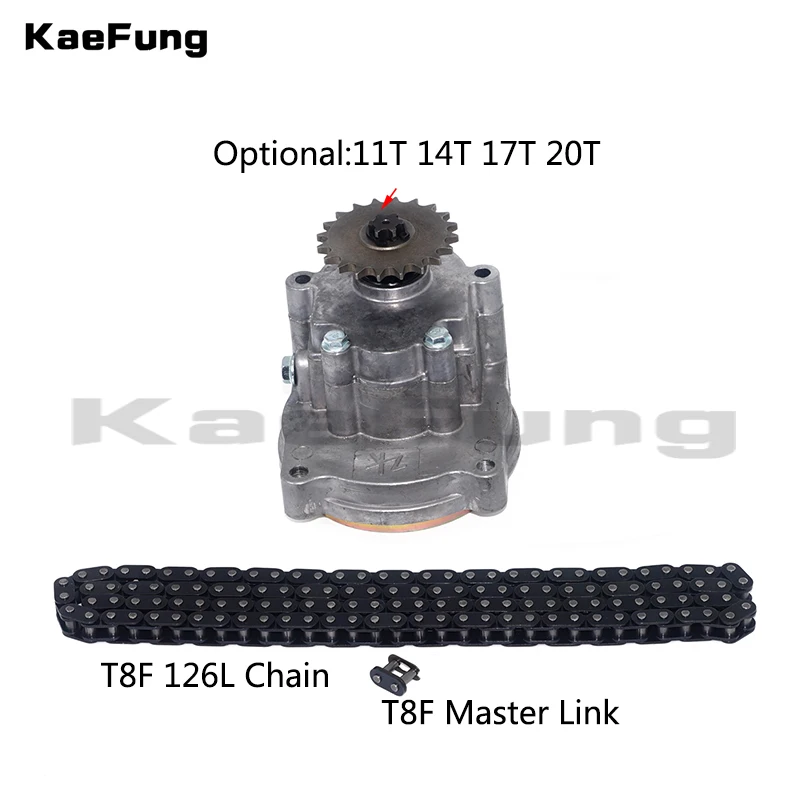 

T8F Clutch Drum Gear Box Sprocket with chain for 33cc 43cc 49cc Ty Rod II Go Kart Mini Moto Dirt Bike Scooter Xtreme ATV buggy