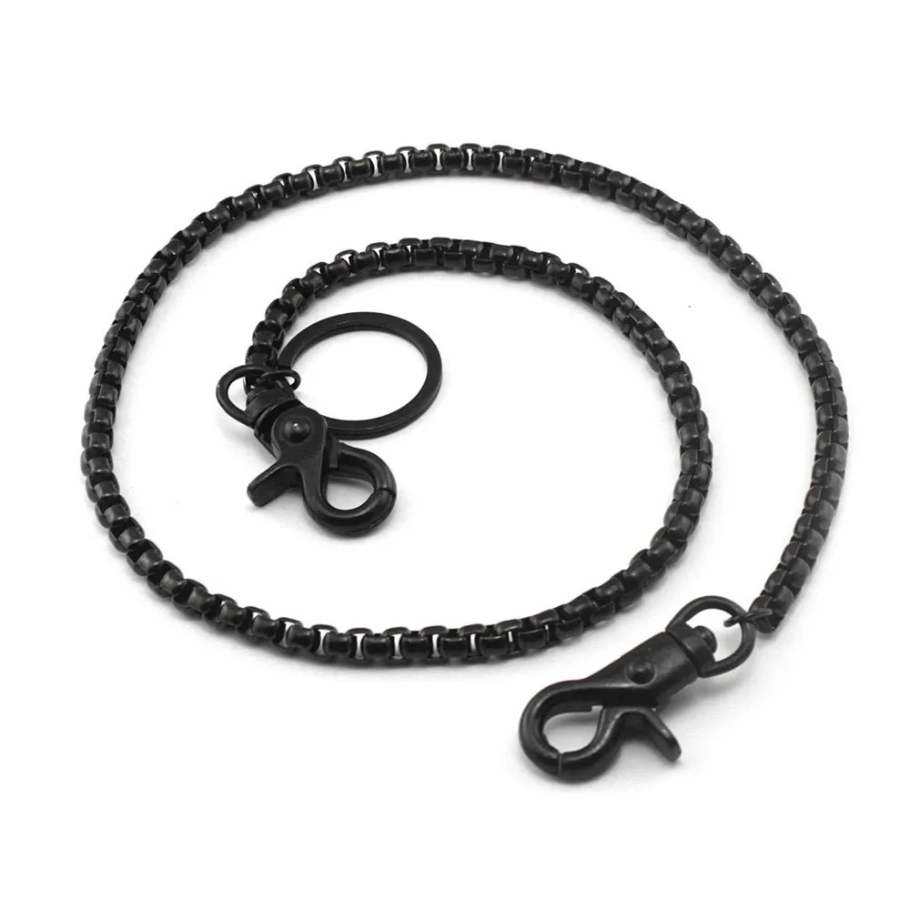 XTOM2013 Black Heavy Metal Mens Biker Wallet Chain Simple Pants