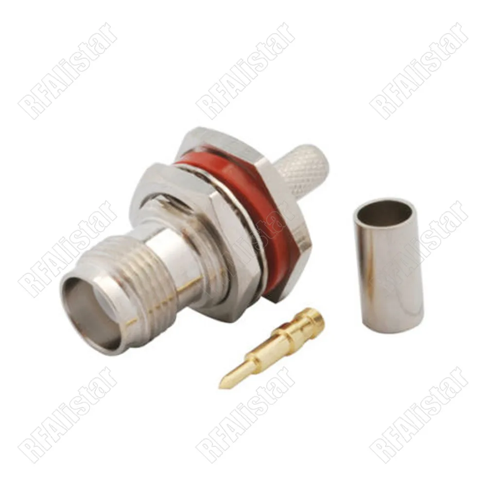 RP-TNC штыревой разъем с уплотнительным кольцом прямой RF для RG58 RG142 RG400 LMR195 KSR195