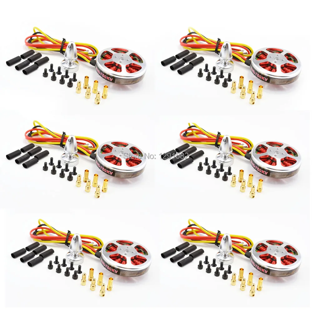 

6pcs 5010 360KV / 750kv Brushless Motor High Torque For RC F450 MultiCopter QuadCopter
