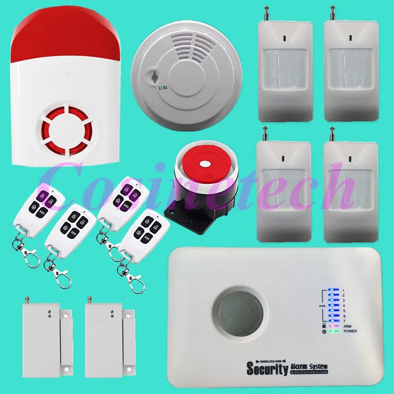 

New 3G Alarm system,WCDMA alarm system,GSM SMS home security alarm with strobe siren,fire alarm,PIR detector,door contact