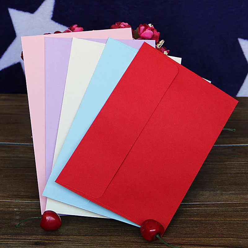 50 шт. 22x14 см Цвет Бумага конверт Почтовые открытки свадебные приглашения Подарочный конверт