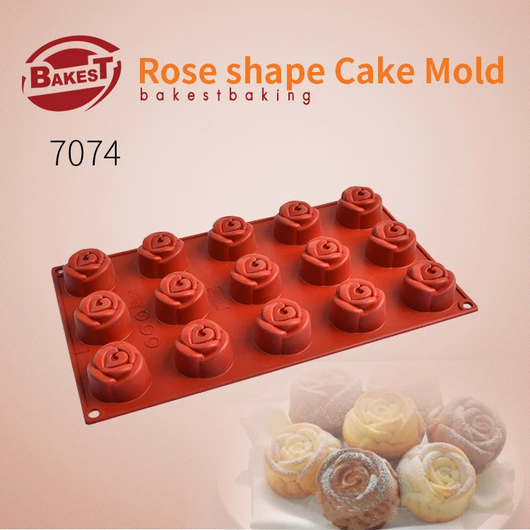 

BAKEST Rose Shape Silicone Cake Baking Mold Fondant Baking Sugarcraft Tools