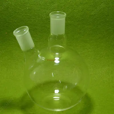 Flat Bottom Flask,1000ML,2 Neck,24/40,Two Neck,lab Glassware 24/40