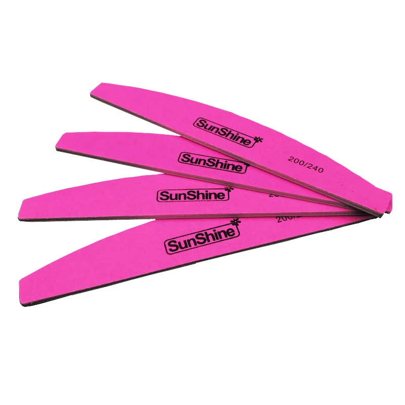 10pcs Sunshine Nail Art Sanding Pink Nail File Sandpaper 200/240 Grit Buffer Polish Frosted Matte Board For Manicure Care Tools