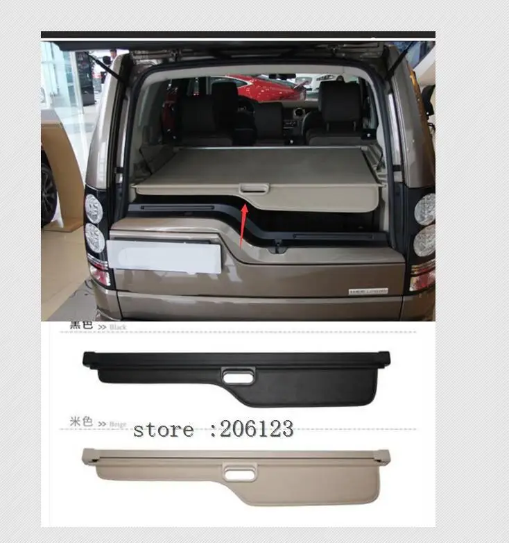 For 2010-2016 Land Rover LR4 Discovery 4 BLACK Rear Trunk Shield ...