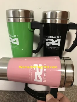 

3 PCS 500ml Stainless Lazy Self Stirring Mug Meal/Tea Coffee Mug Cups Tumblers For Herbalife 1 Black+1 Pink+1 Green