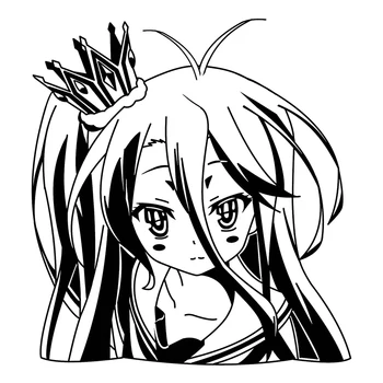 

No Game No Life Cartoon Anime Girl Vinyl Decal Car Sticker Truck Laptop Motorcycle SUVs Bumper Car Sticker
