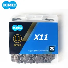 Kmc x11.93 x11 corrente de bicicleta 118l 11 velocidade corrente com caixa original e botão mágico para mountain/rod bicicleta peças