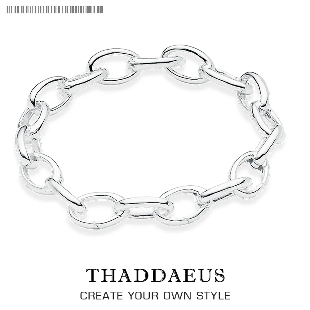 Томас клик ссылка Braclet звено цепи 925 пробы серебро Ts модные Клубные ювелирные изделия Томас стиль для женщин подарок - Окраска металла: Silver