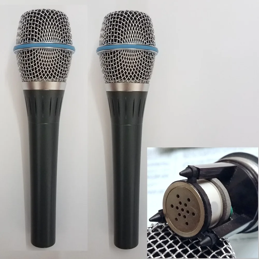 2 шт. 87a конденсаторный микрофон суперкардиоида вокальный конденсаторный микрофон ручной профессиональный провод microfono Бесплатная