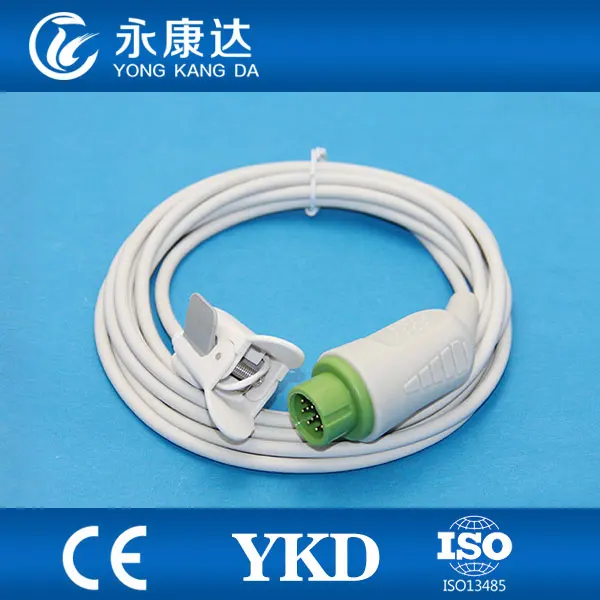 

3pcs/lot YKD spo2 sensor suppliers for Pediatric Finger Clip SpO2 probe works with Biolight M700 series 12pin Pulse Oximeter