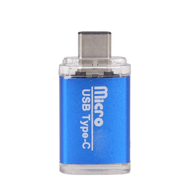 Мини Тип C USB 3,1 SD OTG адаптер TF Card Reader для сотового телефона plug and play алюминий сплав