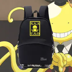 Черные школьные рюкзаки с принтом nylong Korosensei для фанатов аниме NB166