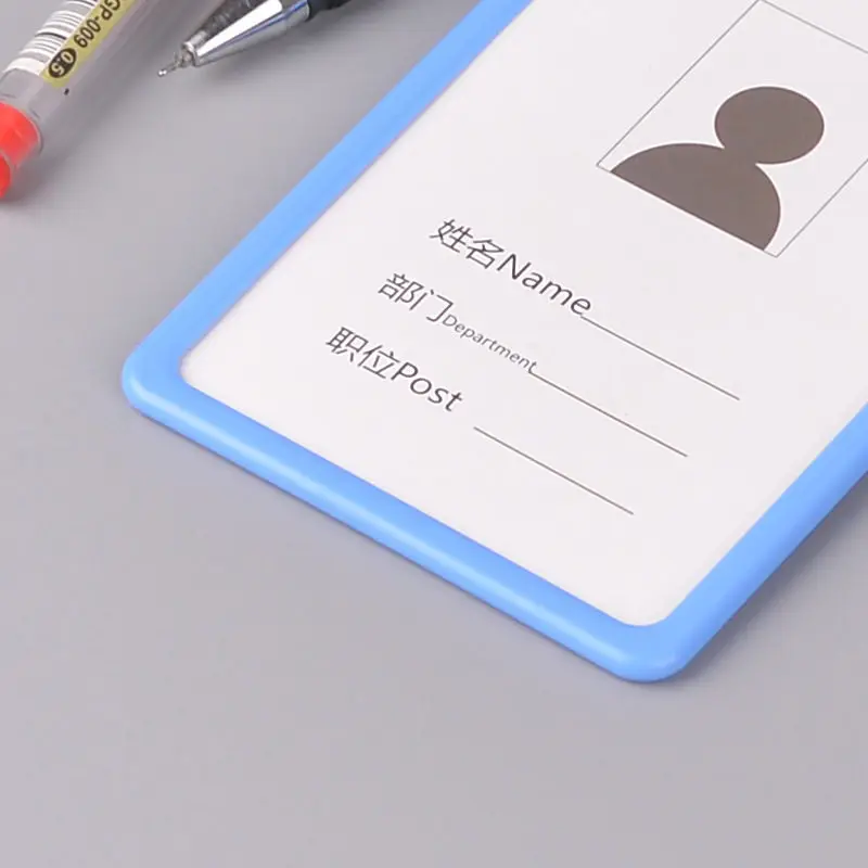Coloffice 1 комплект ID бейдж чехол ПВХ материал с цветными рамками шнурки отверстия