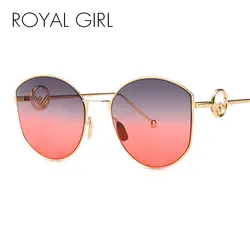 Королевский солнечные очки для девочек для женщин Кошачий глаз 2019 Новая мода прозрачная Конфета цвет брендовая Дизайнерская обувь без