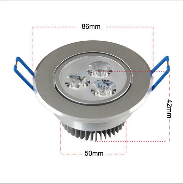 

Wholesale 30PCS/LOT 3W AC85~265V white/warm white LED Ceiling PC+aluminum Light LED Downlights LED Bulb Lights High quality