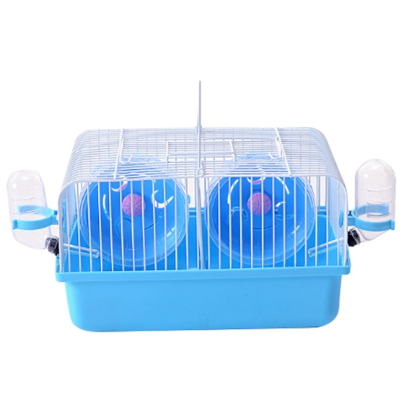 

Practical Pet Hamster Cage Portable Small Pet Cage Nest Cute Water Bottle Hamster Toy Sport Running Wheel Guinea Pig House Ham