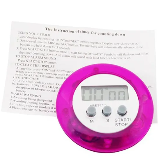 

Purple/white Digital Electronic Magnetic Kitchen Timer