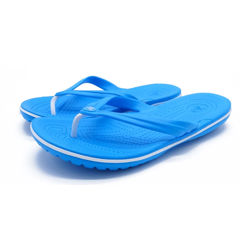 Unisex CROCS White Beach Sandals Summer Male Female Blue Crocs-shoes Comfortable Sandals Outdoor Flip Flops For Summer