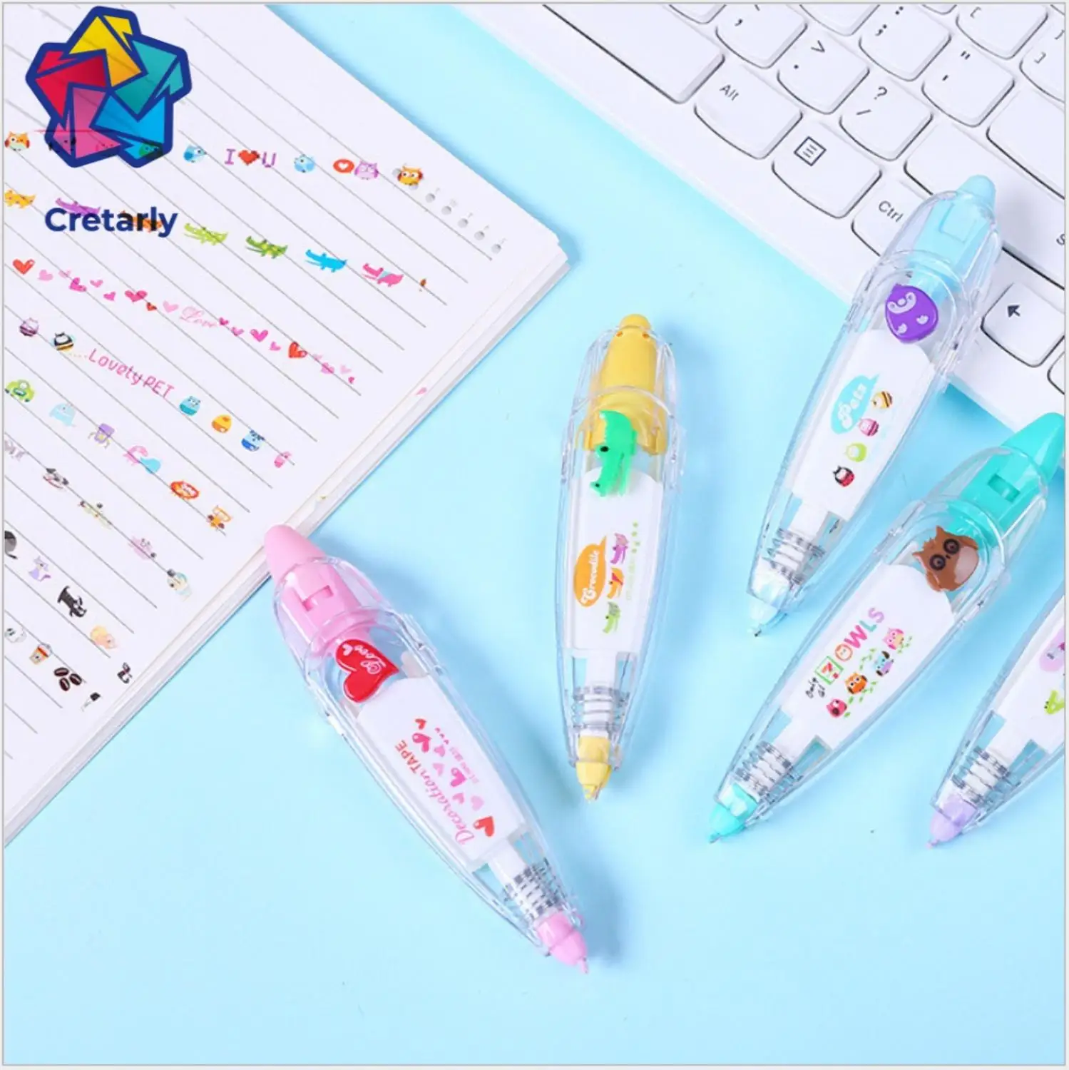 

New Arrival Kawaii Animals Press Type Decorative Correction Tape Diary Stationery School Supply