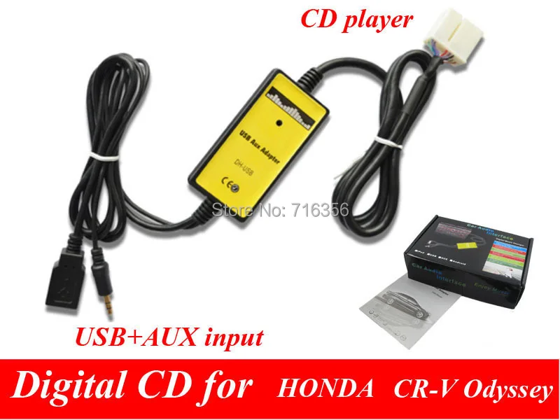 USB AUX Mp3 Adapter Car Digital CD Changer For Honda 2.4 Civic Odyssey S2000