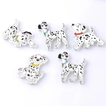

Lovely Dalmatian Dog Painting Wooden decorative Buttons For Sewing Handmade Scrapbooking Crafts 50pcs 20-38mm MT1591