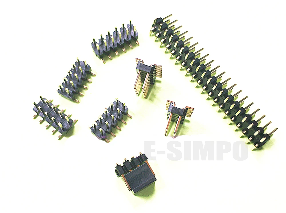 100 шт 2 0 мм штыревой разъем 2X40P SMD двухрядный позолоченный|Соединители| |