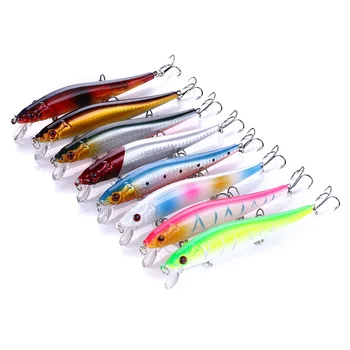 

HENGJIA 100pcs Bionic Bait 11.5cm 13g Treble Hook Bait Lures Minnow Bait Casting Fishing Lures Artificial Bait