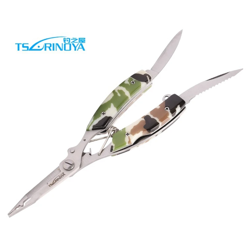 

TSURINOYA 1pcs Stainless steel multifunctional fishing pliers 120g/160mm 2colors Outdoor Fishing Tools