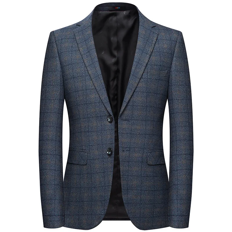 

2019 M-XXXXL Autumn Men's Casual Suit New Plaid Blazer Male Korean Version of the Slim Suit Jacket