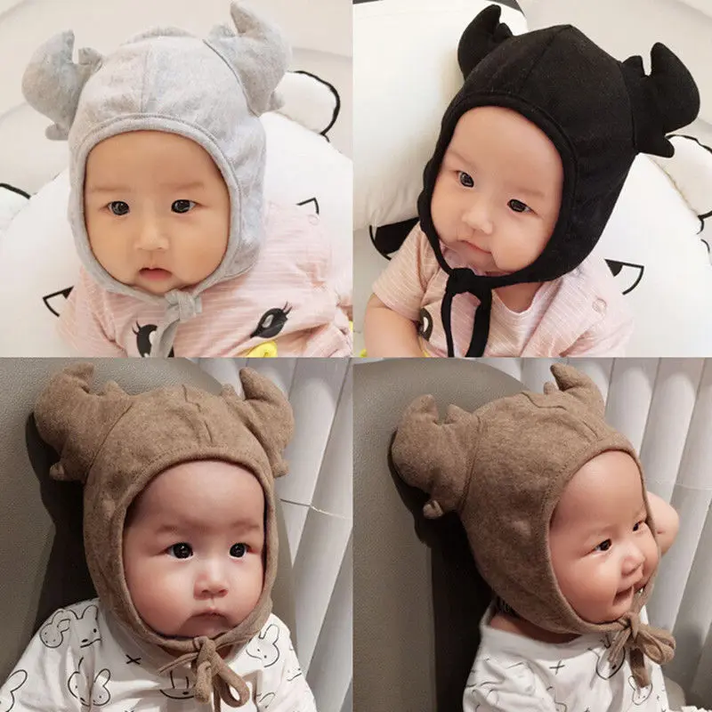 2018 New Adorable Babies Deer Ear Caps Newborn Toddler Baby Earflap