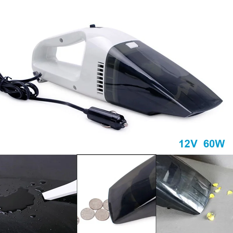 

Car Vacuum Cleaner 12V 60W Super Suction 5 Meter Wet Dry Clean Crevice Cleaning Detachable Filter Handheld Dust Catcher