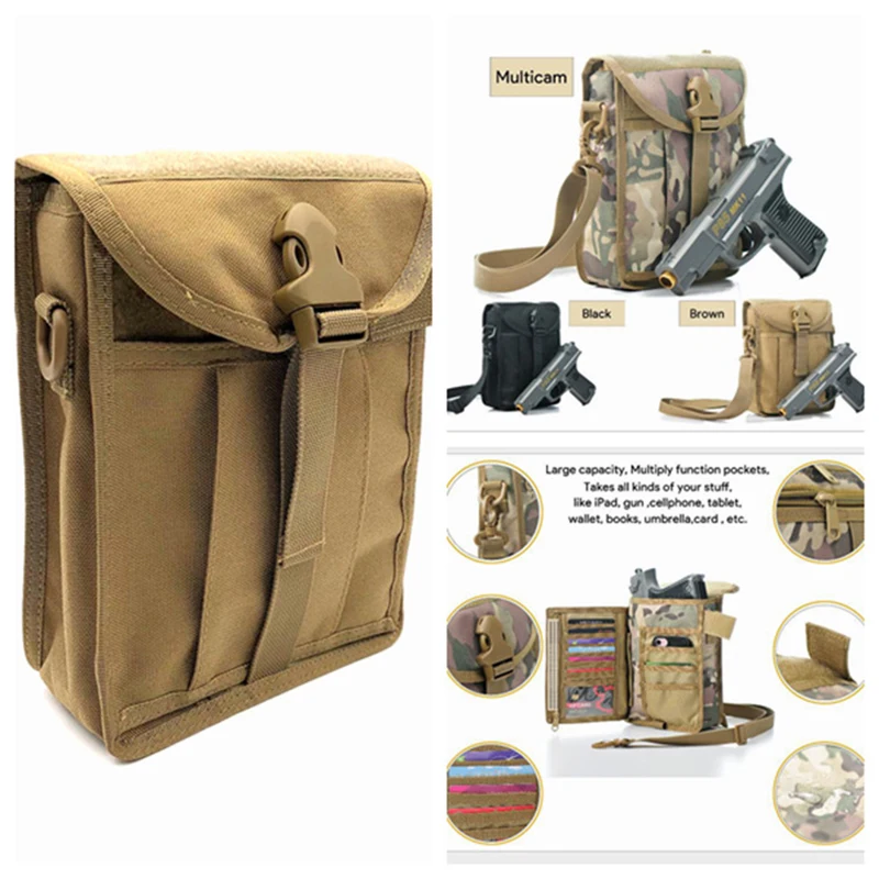 

Tactical Airsoft Universal Nylon Pistol Gun Case Shoulder Bag Military Handgun Holster Pouch Durable Padded Magazine Case