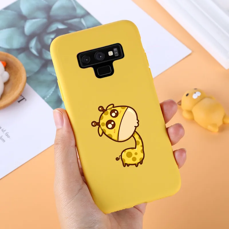 19 Для samsung Galaxy Note 8 чехол Note 9 чехол матовый Мягкий силиконовый чехол для samsung Galaxy Note 8/Note8 Note9 матовый желтый - Цвет: 19