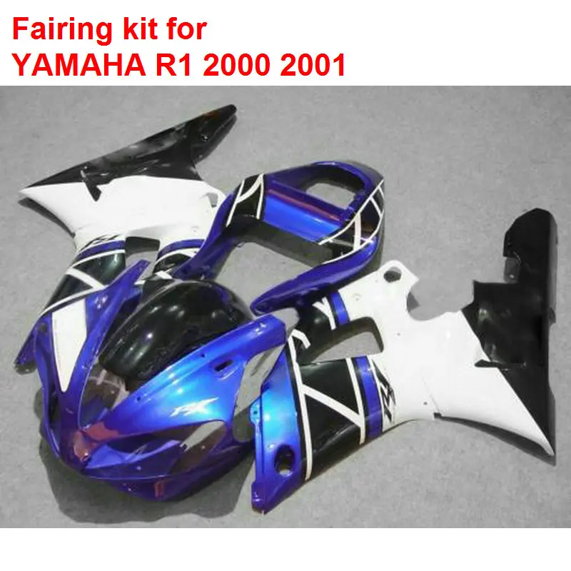 Лидер продаж Обтекатели для Yamaha R1 2000 2001 цвет синий черный Большие размеры 34–43
