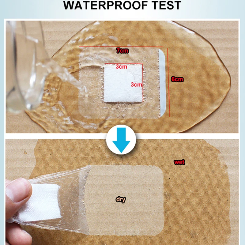 30 шт. 6X7 см водонепроницаемый повязка на рану Медицинский Прозрачный стерильный скотч дышащий пупок паста банные повязки