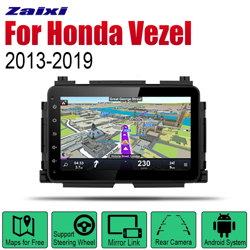 

Android Car Radio Stereo GPS Navigation For Honda Vezel / HR-V 2013~2019 Bluetooth wifi 2din Car Radio Stereo Multimedia Player