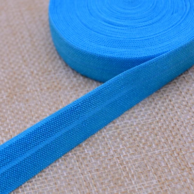 5/8 ''(15 мм) светильник для галстука для волос, цветная лента, эластичные кружевные ленты с отделкой, тесьма, однотонный головной убор, ручная работа, сделай сам, украшения - Цвет: blue 108