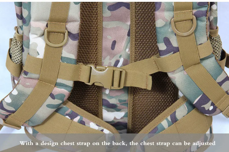 Mochila de Acampamento Viagem dos Homens 50l ao ar Livre Militar Tático Grande Capacidade Bolsas Montanhismo Bolsa Caminhadas Mochila Mod. 1257083 28 Esporte e Lazer