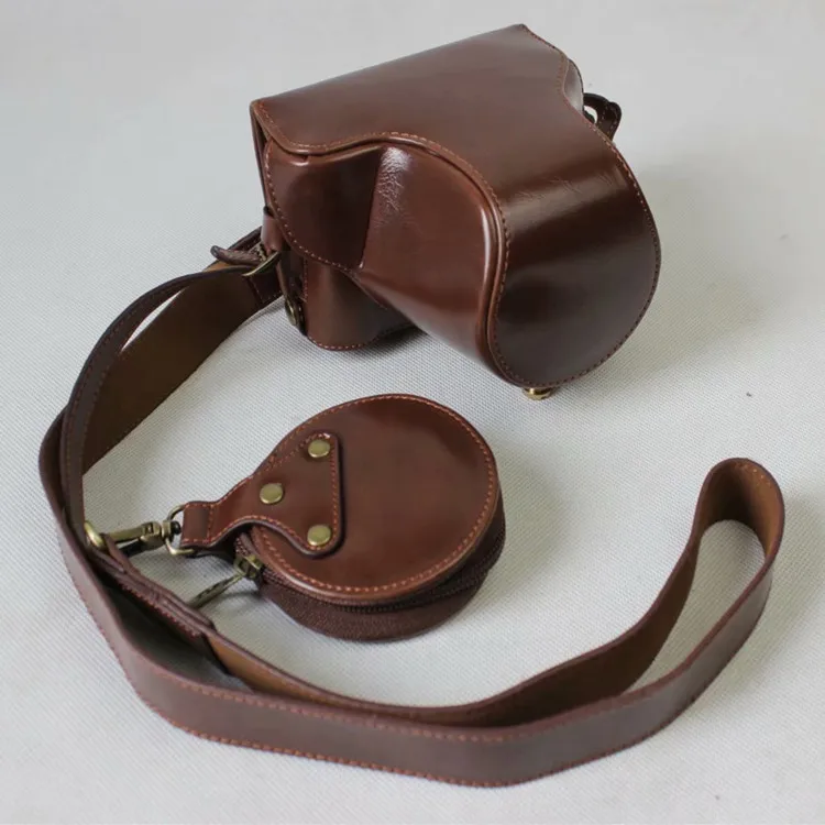 

Ocotex Luxury PU Leather Case For Fujifilm Fuji XA5 x-a5 XA20 x-a20 15-45mm Lens Cover Pouch Half Body Camera Bag+Should Strap