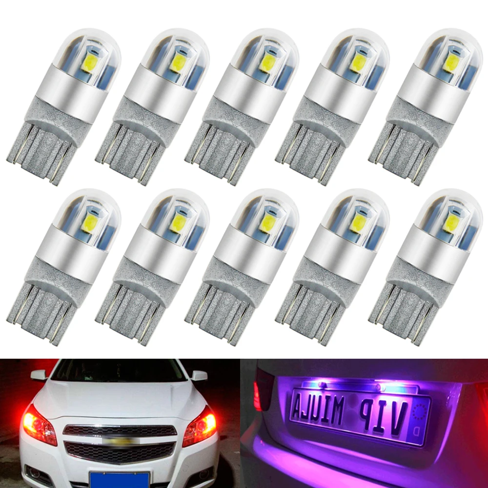 10 шт. автомобильный светильник T10 Светодиодный Маркер 2SMD 3030 W5W WY5W 192 168 501 задний