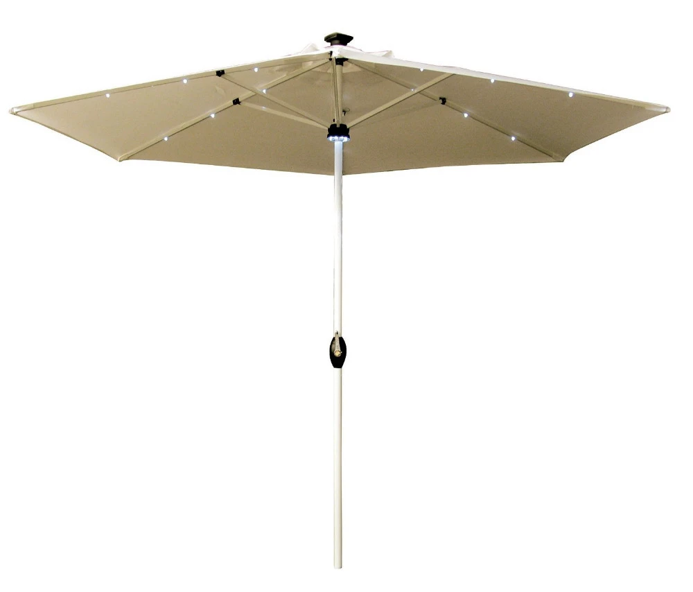 Abba Patio Aluminum 9 Foot Solar Powered Patio Umbrella With Pole Light 18 Led Lights Beige Umbrella Reflector Umbrella Softboxumbrella Box Aliexpress